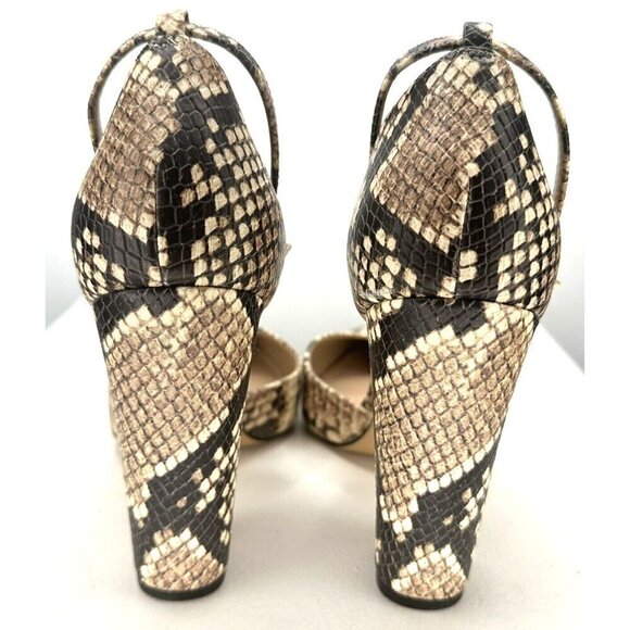 Aldo Nicholes Heels Snake Skin Print Leather Block Heel Pumps Womens Size 6.5 - Picture 5 of 9